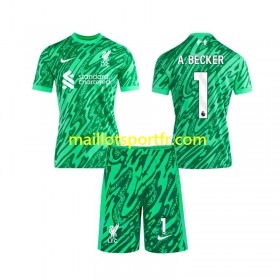Maillot de Foot Liverpool Alisson Becker 1 Gardien Enfant Exterieur 2024/25